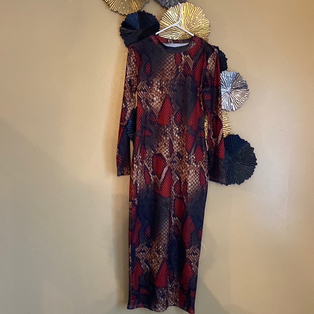 Multi color dress.